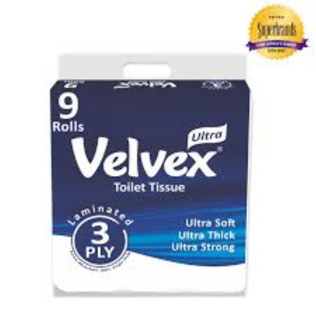 VELVEX 3PLY UN-WRAPPED 9PACK